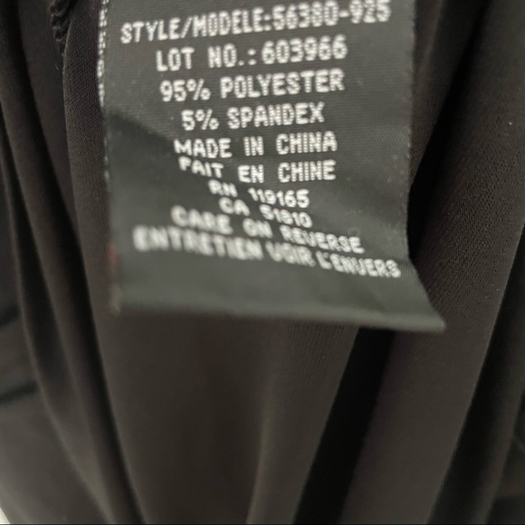 Tribal stretchy black cocktail dress super flattering on flowy bottom size s/m - Picture 3 of 5